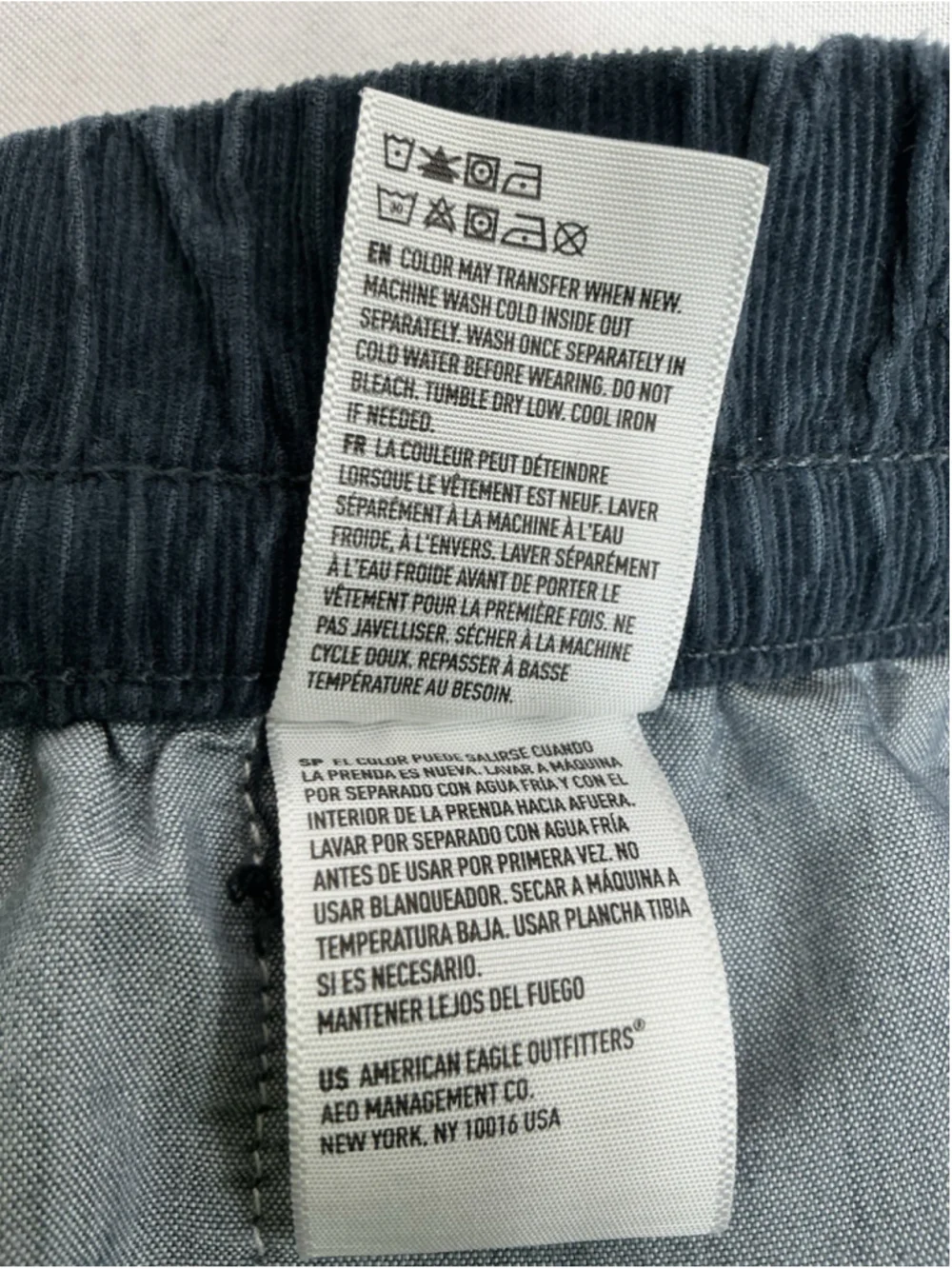 Womans Jr Excellent Condition American Eagle Pullon Cordoury Pants Small Blue